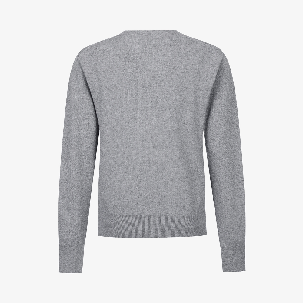 여성 사우스크로스 라운드넥 니트 풀오버_그레이