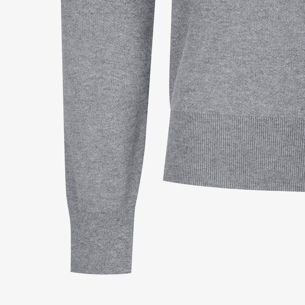 여성 사우스크로스 라운드넥 니트 풀오버_그레이