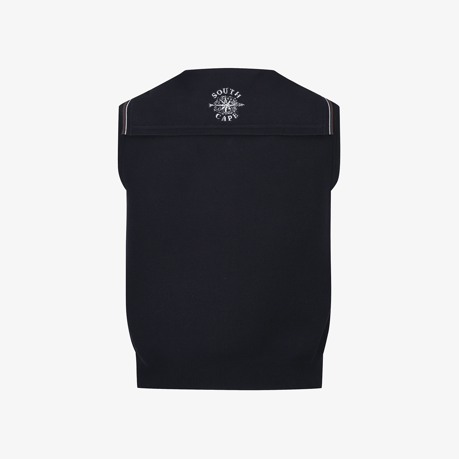 여성 사우스크로스 세일러 카라 니트 베스트_네이비