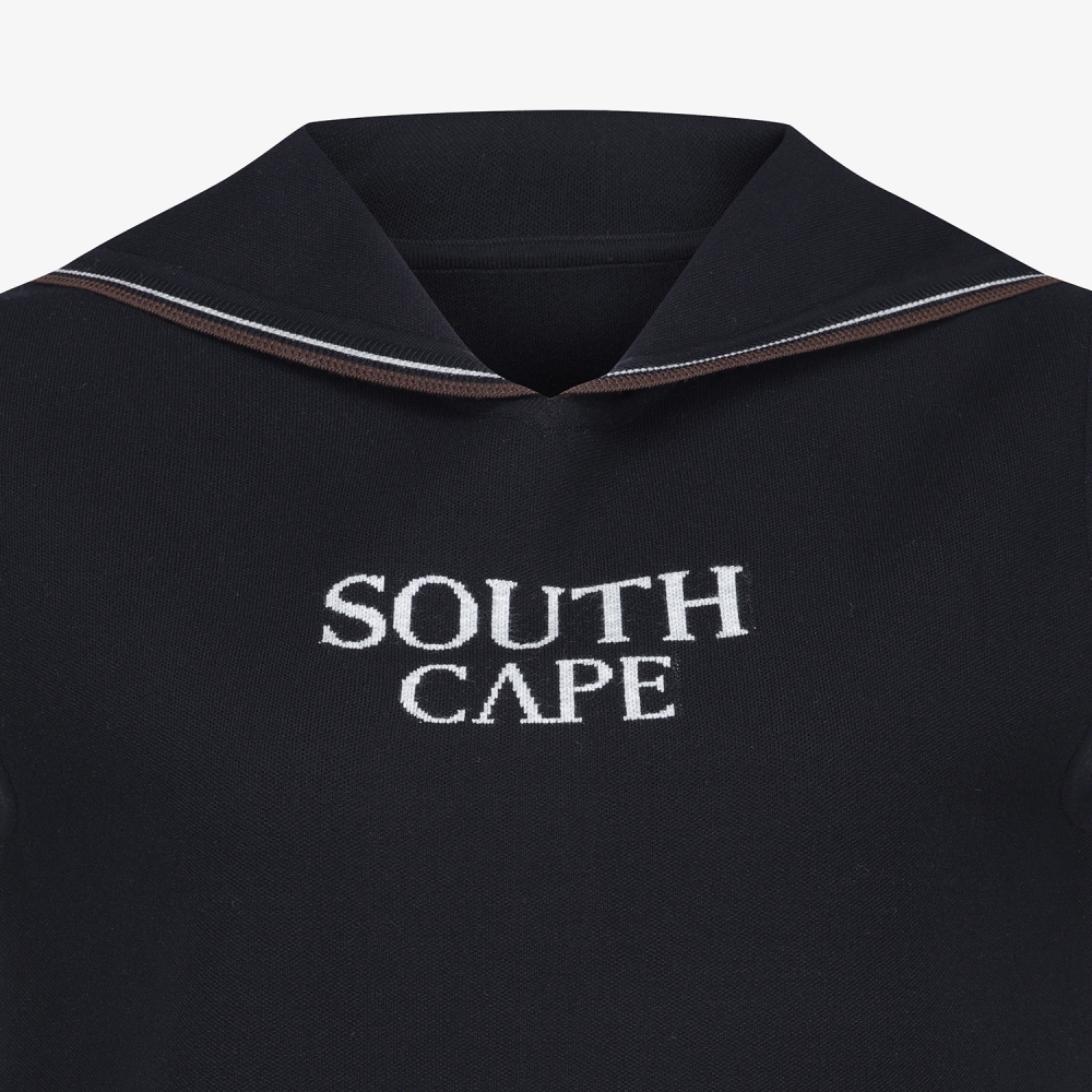 여성 사우스크로스 세일러 카라 니트 베스트_네이비