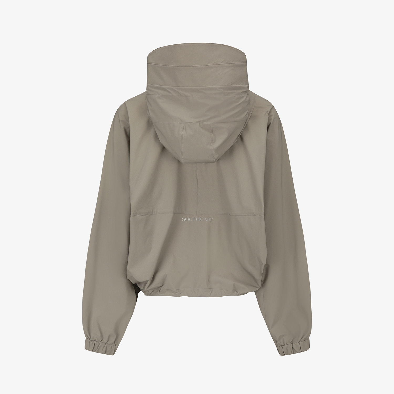 여성 사우스크로스 오버핏 크롭 후드 윈드브레이커_카키 베이지