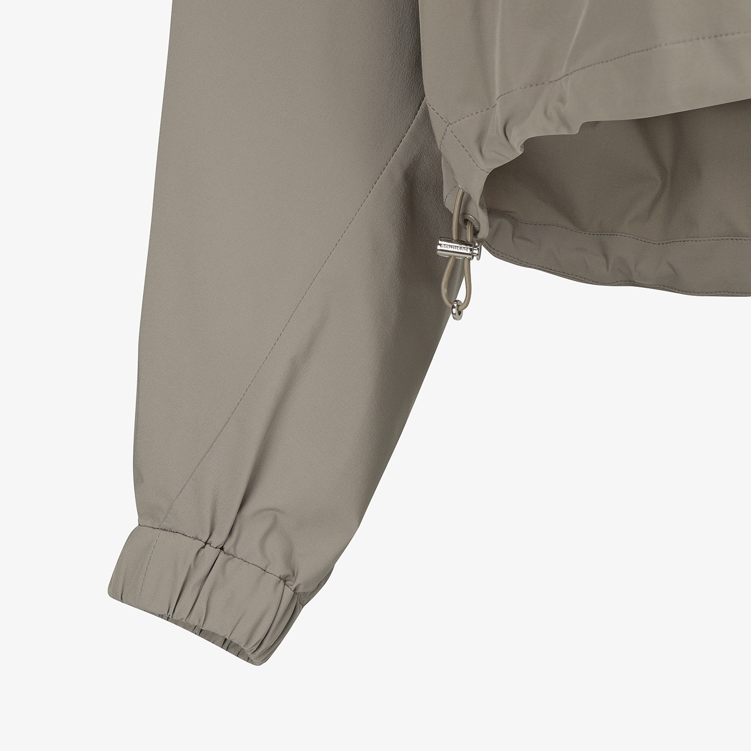 여성 사우스크로스 오버핏 크롭 후드 윈드브레이커_카키 베이지