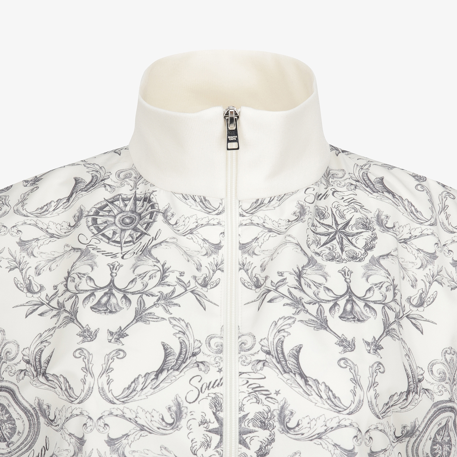 여성 사우스크로스 하이넥 풀집업 베스트_크림