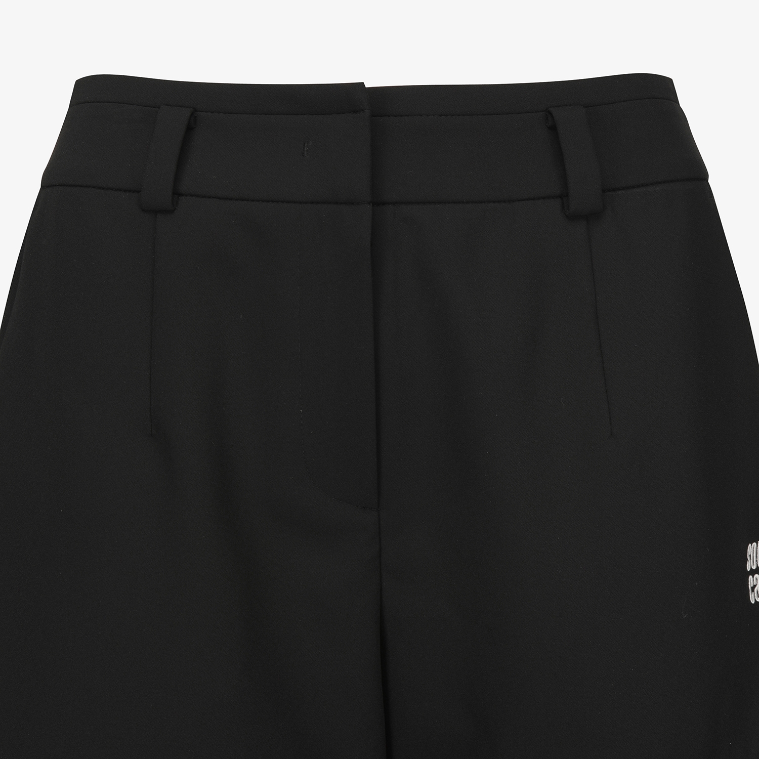 사우스케이프 여성 테이퍼드 핏 카고 포켓 팬츠_블랙