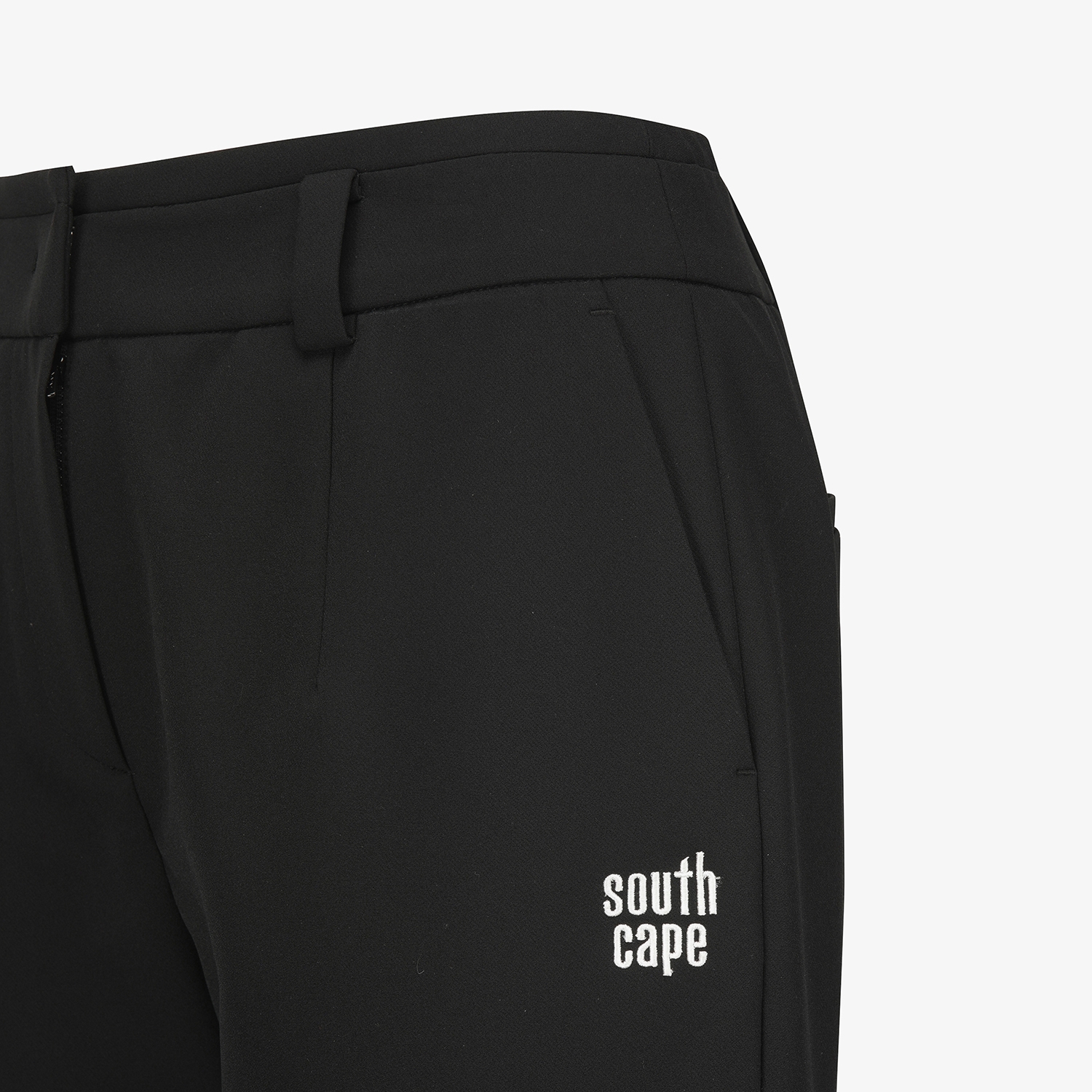 사우스케이프 여성 테이퍼드 핏 카고 포켓 팬츠_블랙