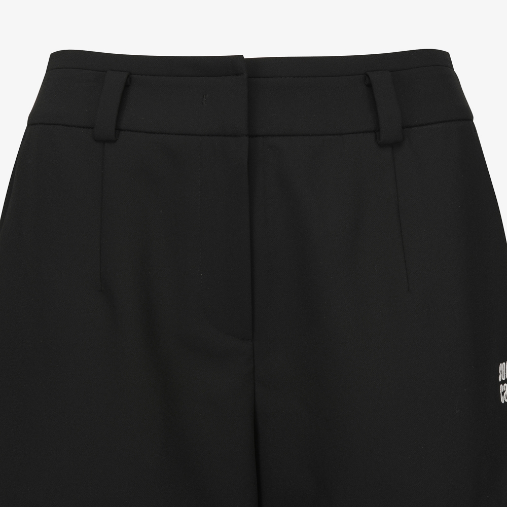 사우스케이프 여성 테이퍼드 핏 카고 포켓 팬츠_블랙