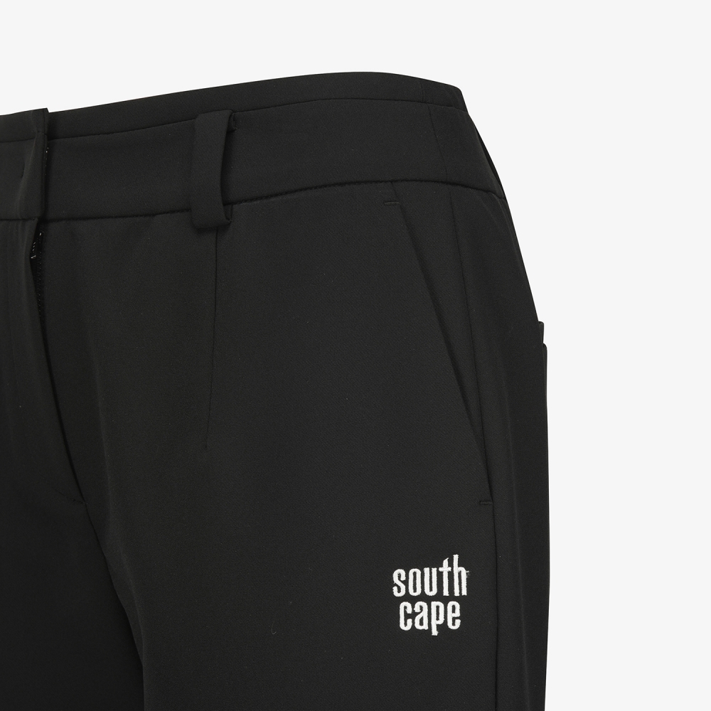 사우스케이프 여성 테이퍼드 핏 카고 포켓 팬츠_블랙