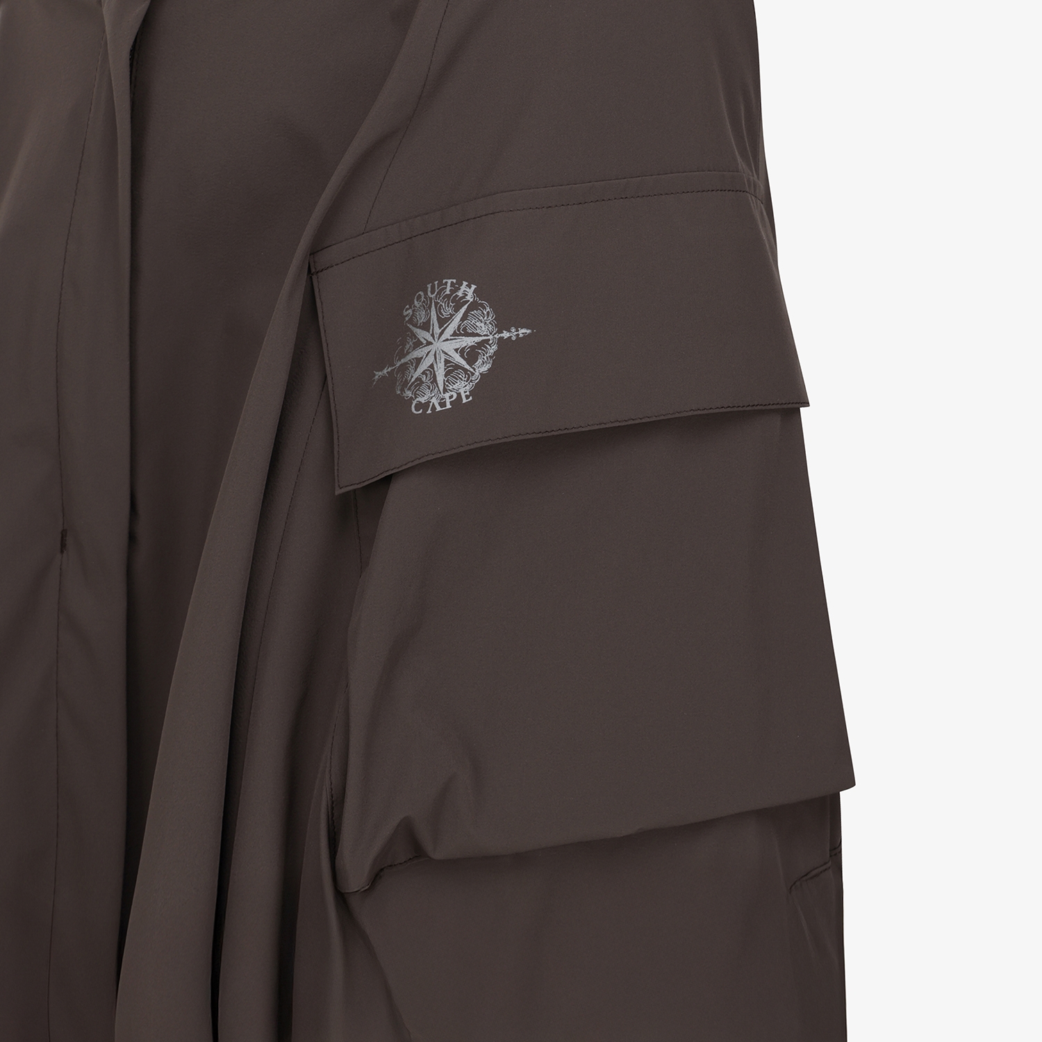 여성 사우스크로스 아웃 포켓 롱 스커트_브라운