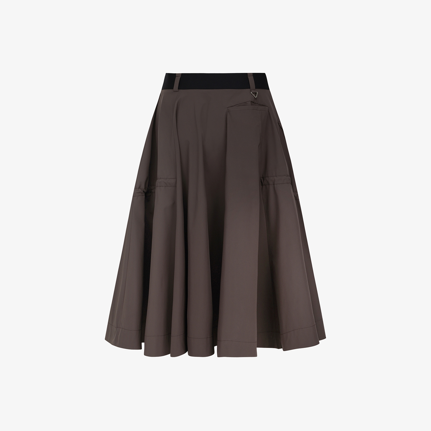여성 사우스크로스 아웃 포켓 롱 스커트_브라운