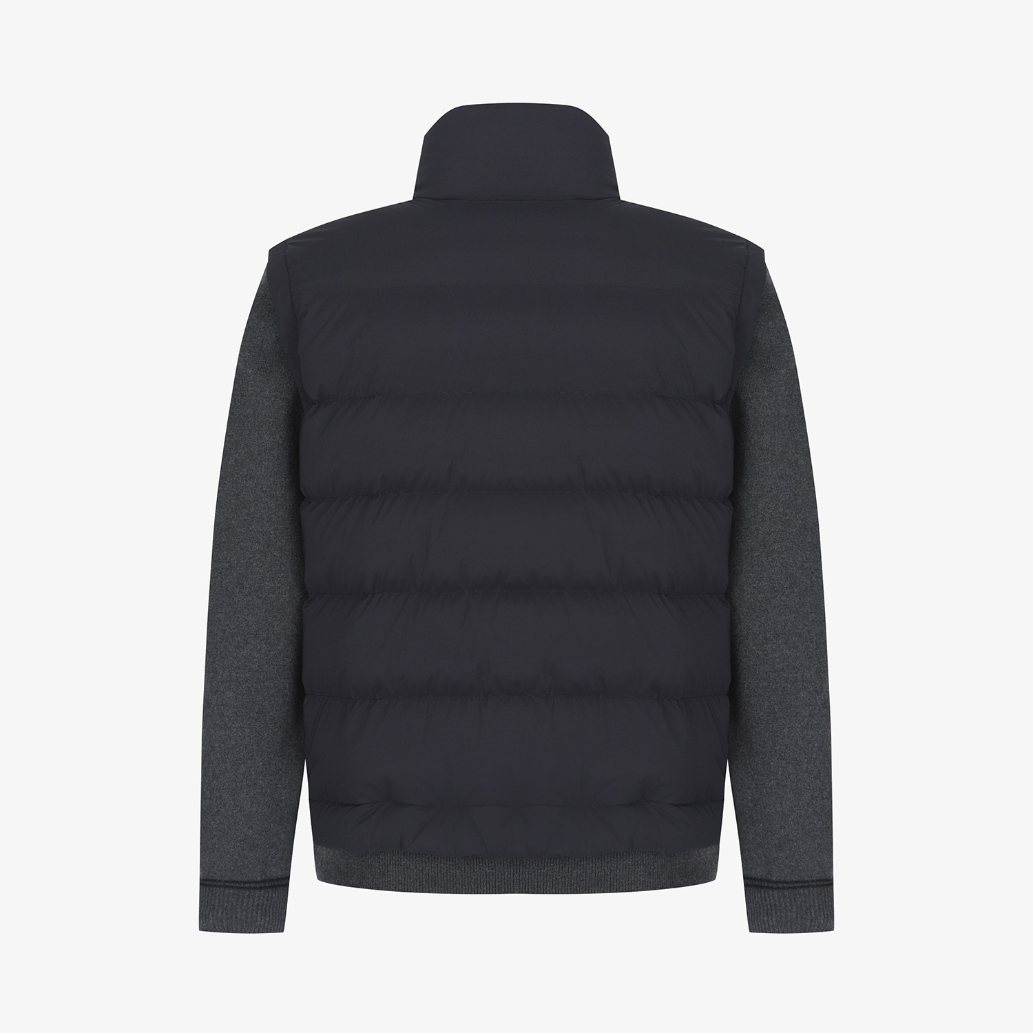 남성 사우스크로스 하이브리드 니트 다운 점퍼_블랙