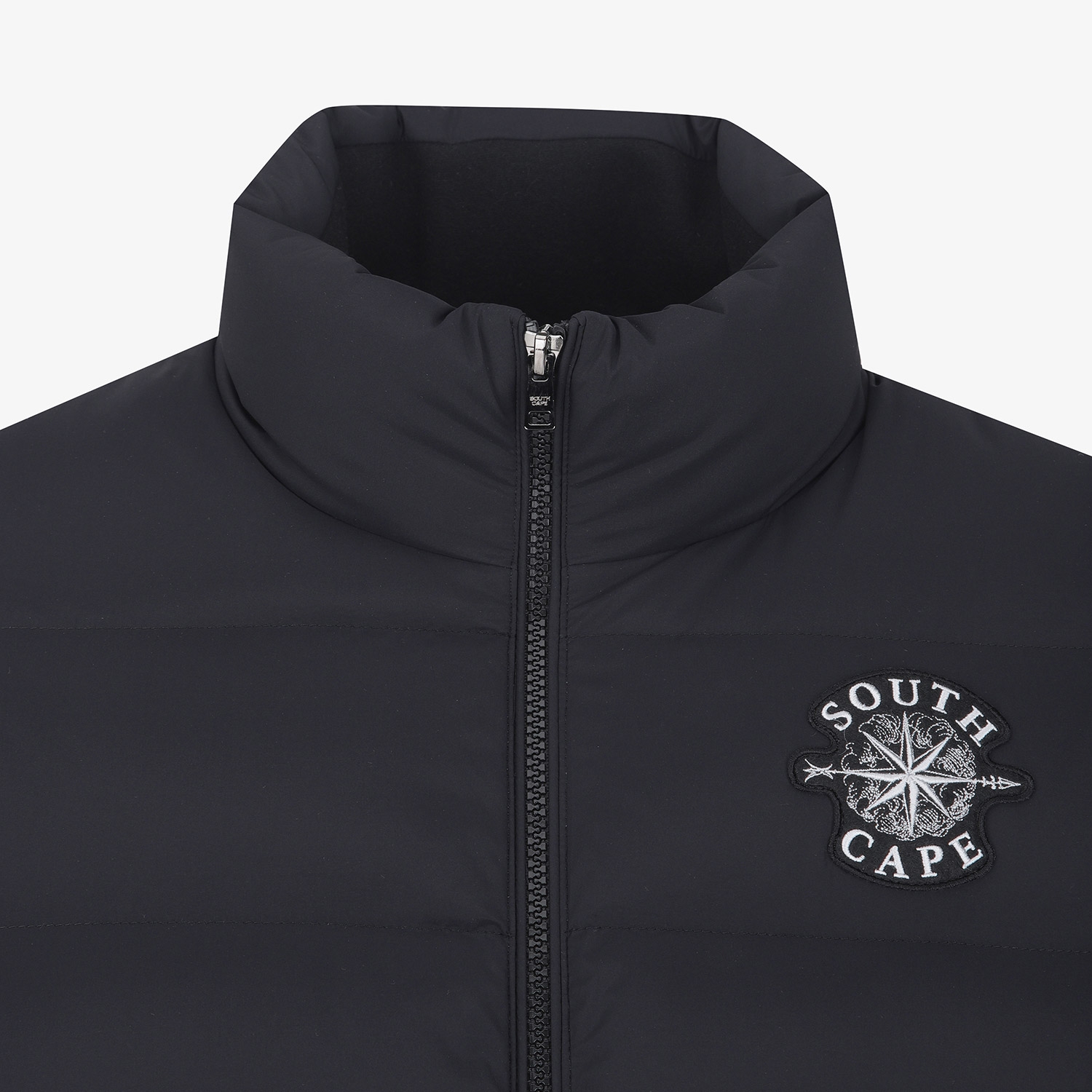 남성 사우스크로스 하이브리드 니트 다운 점퍼_블랙