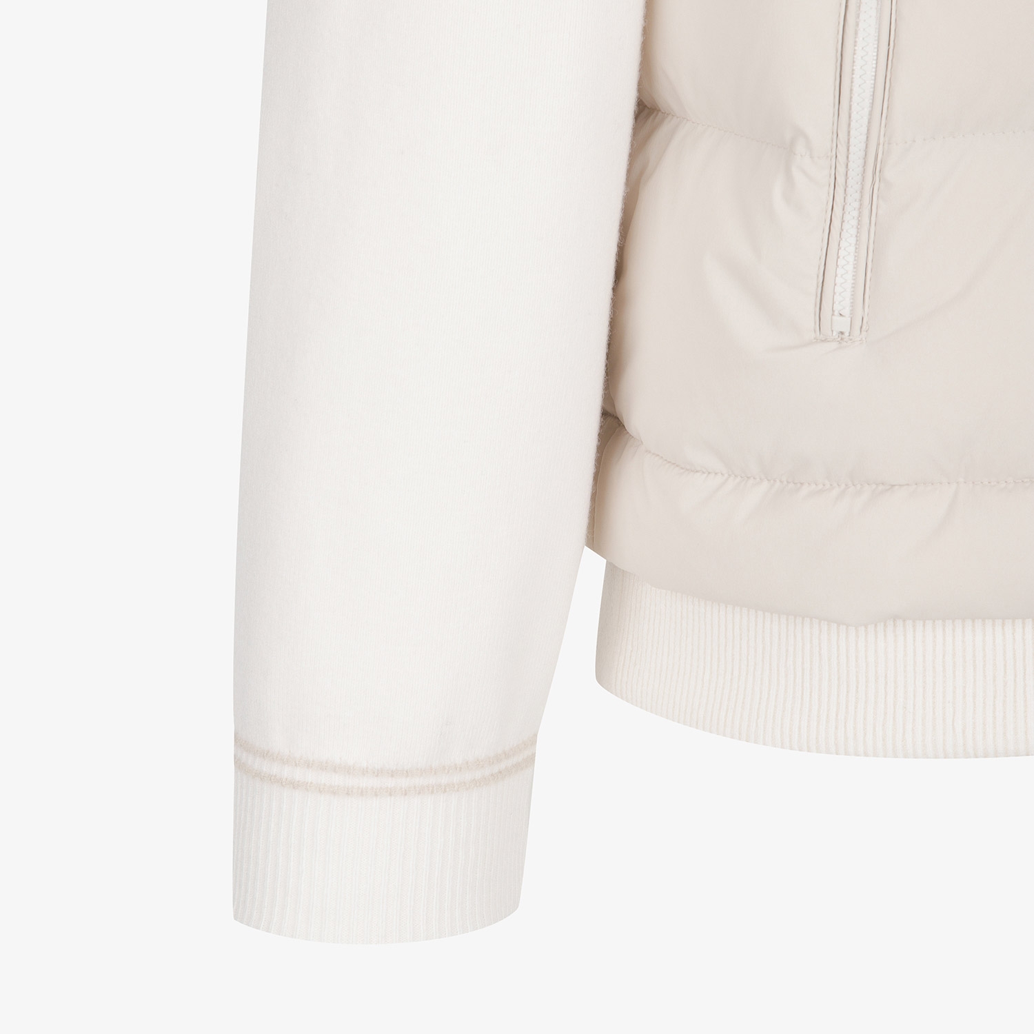 남성 사우스크로스 하이브리드 니트 다운 점퍼_라이트 베이지