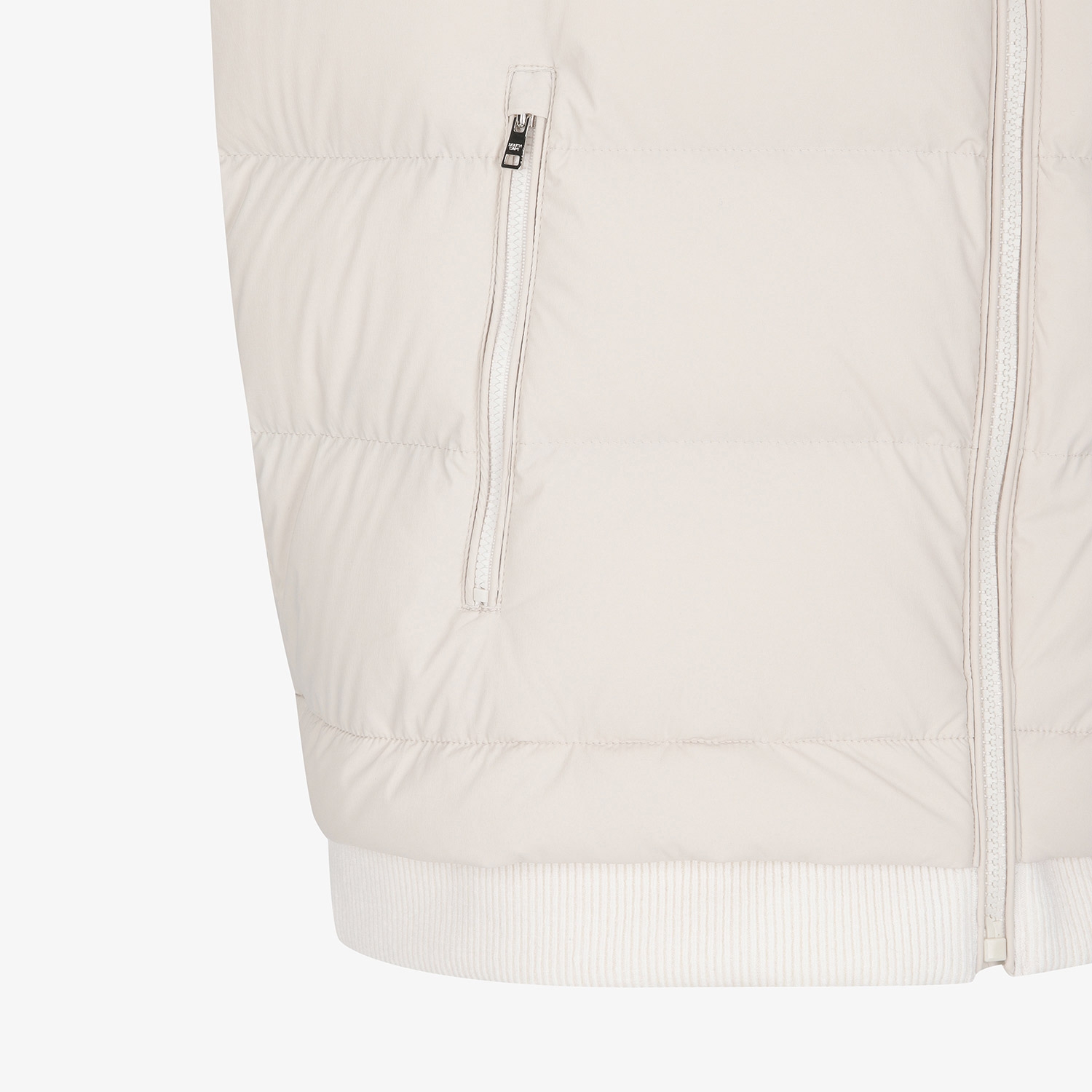 남성 사우스크로스 하이브리드 니트 다운 점퍼_라이트 베이지