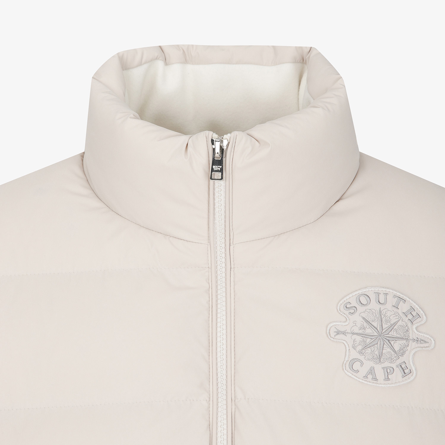 남성 사우스크로스 하이브리드 니트 다운 점퍼_라이트 베이지