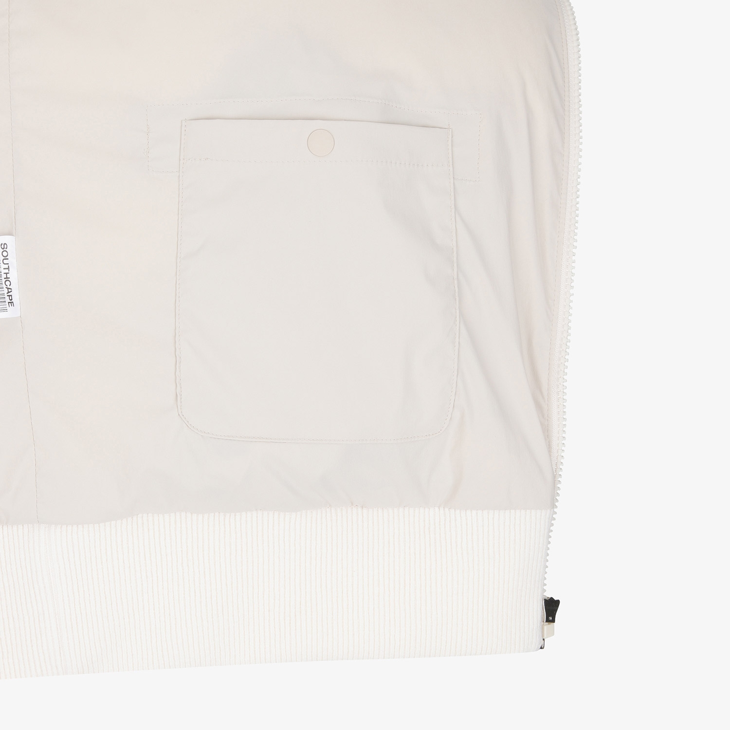 남성 사우스크로스 하이브리드 니트 다운 점퍼_라이트 베이지