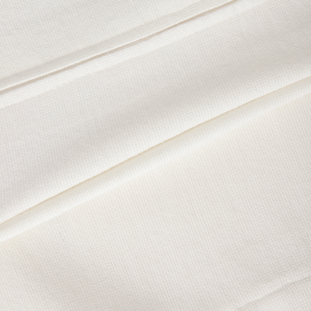 여성 사우스크로스 배색 스트라이프 하이넥 니트 집업 점퍼_아이보리