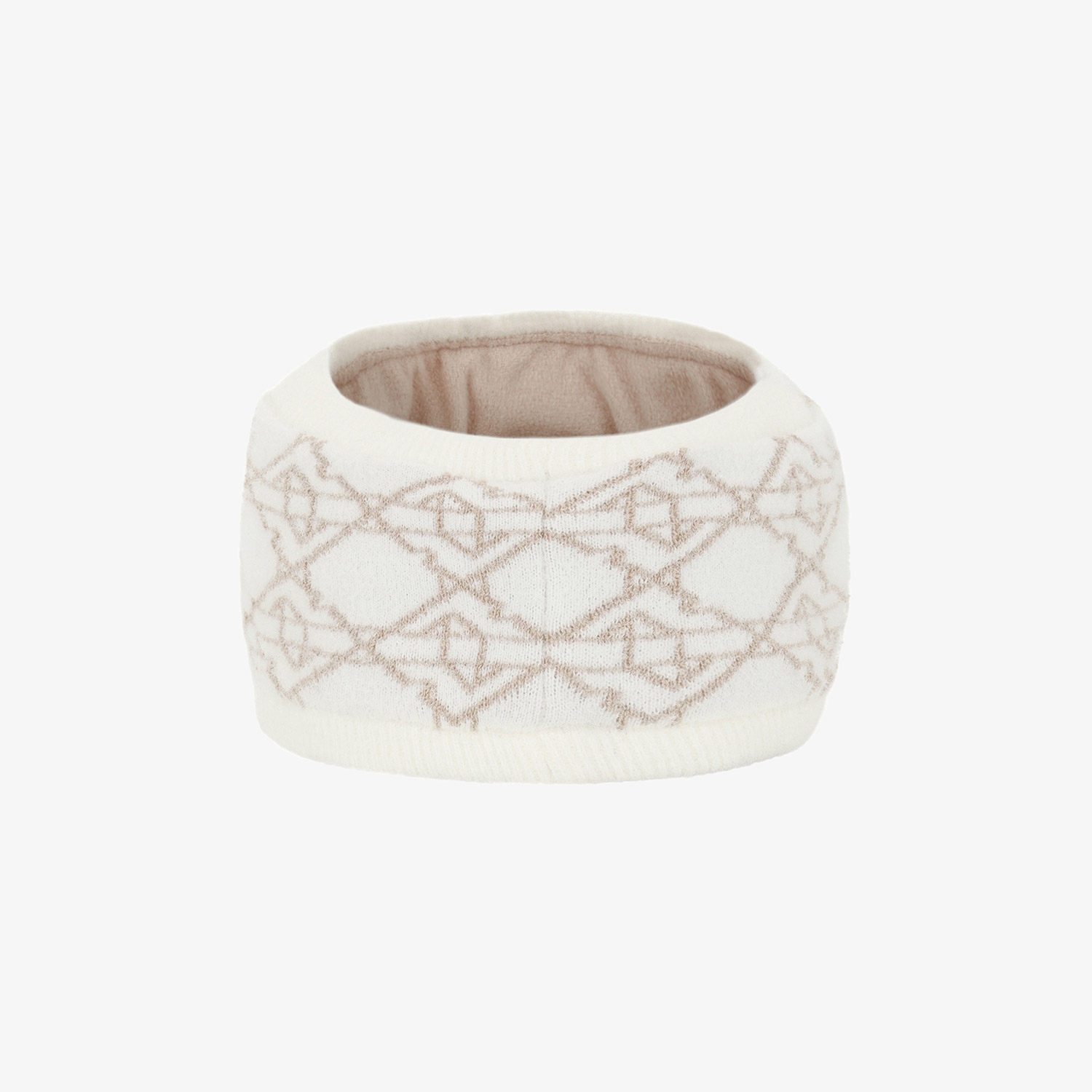 여성 사우스크로스 자카드 니트 바이저_아이보리