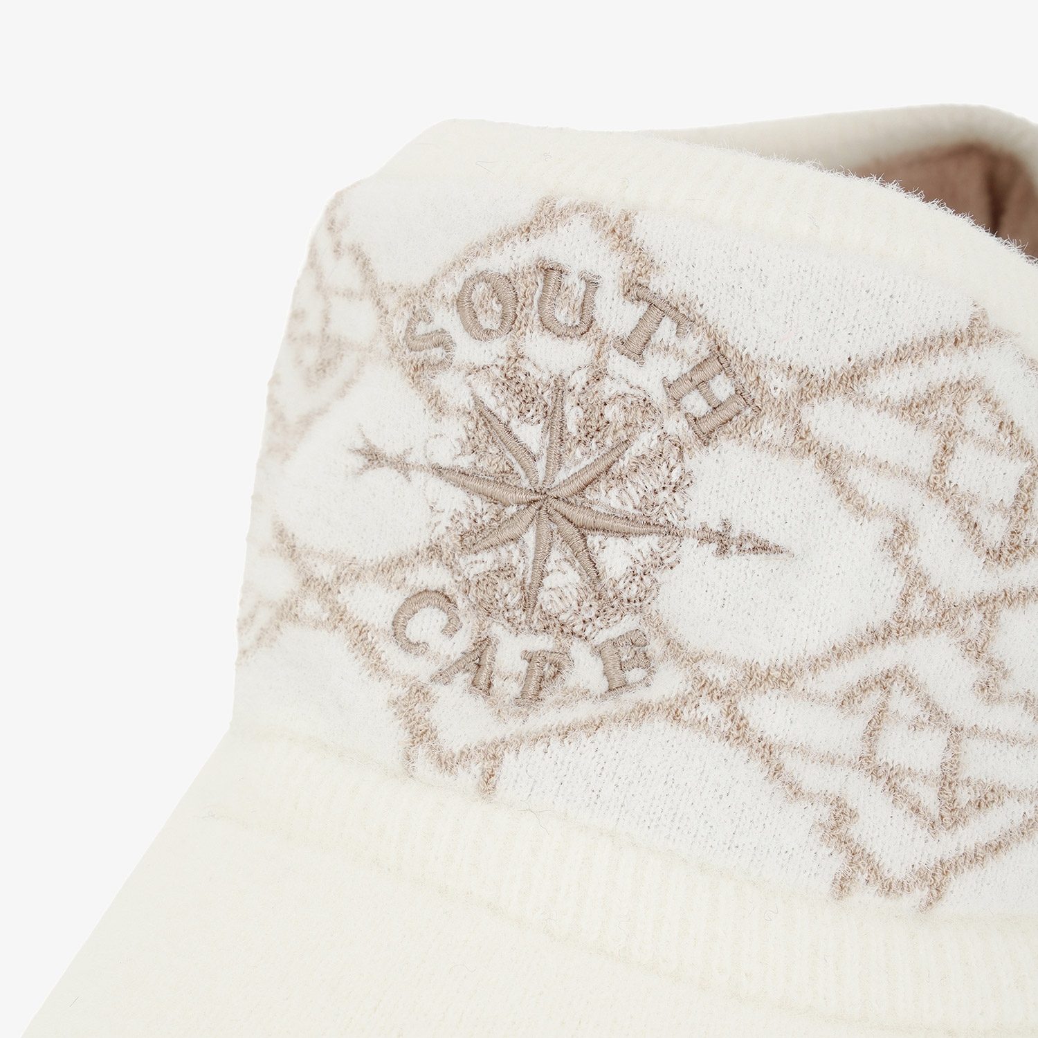 여성 사우스크로스 자카드 니트 바이저_아이보리