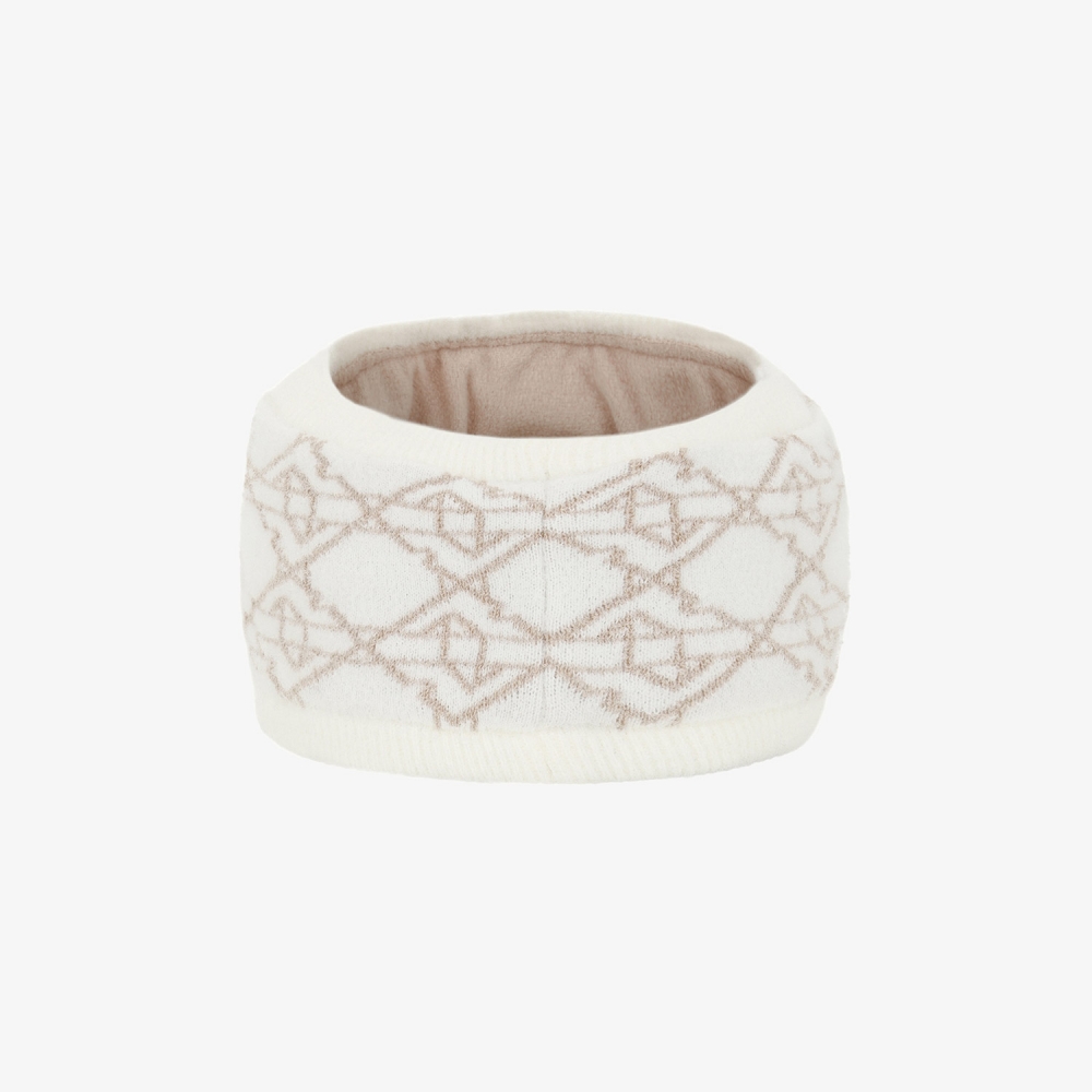 여성 사우스크로스 자카드 니트 바이저_아이보리