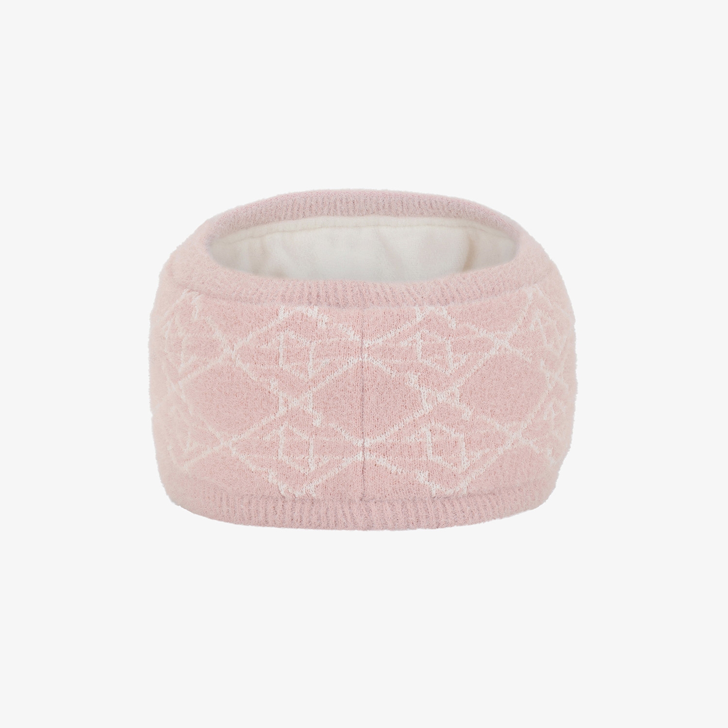 여성 사우스크로스 자카드 니트 바이저_라이트 핑크