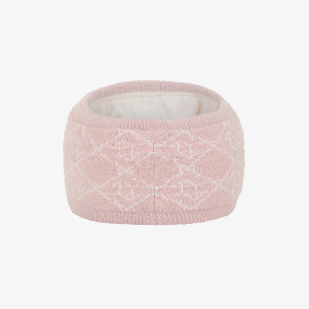 여성 사우스크로스 자카드 니트 바이저_라이트 핑크