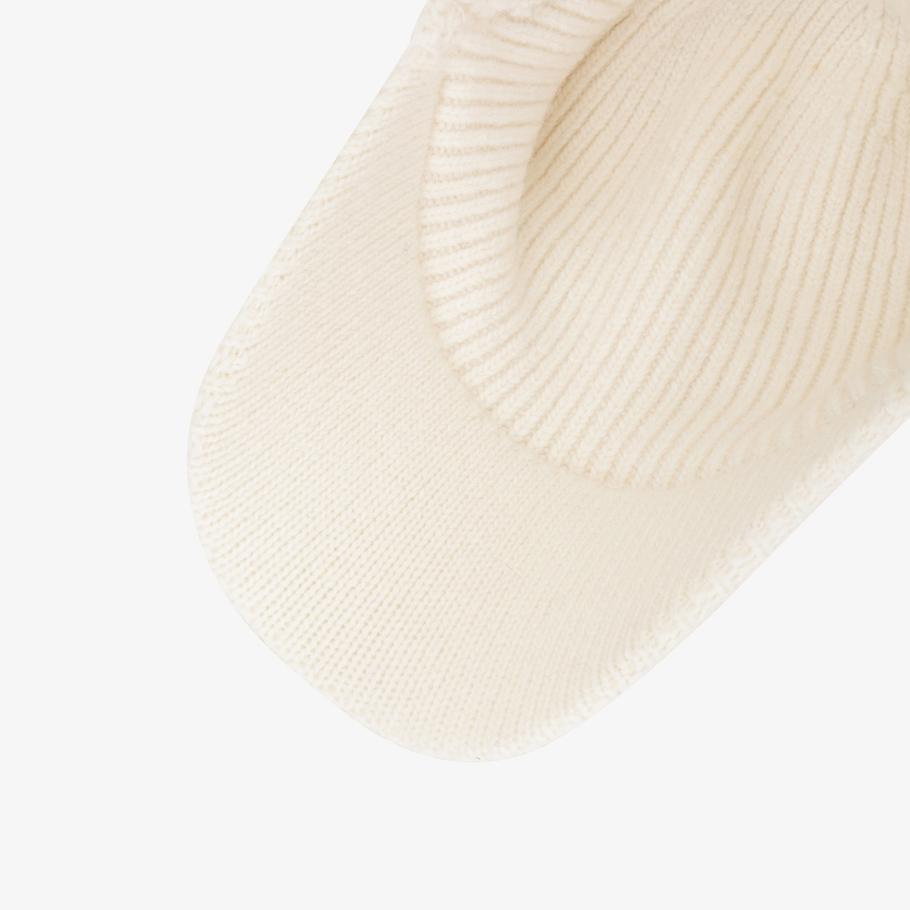 여성 사우스크로스 이어머프 니트 볼캡_아이보리