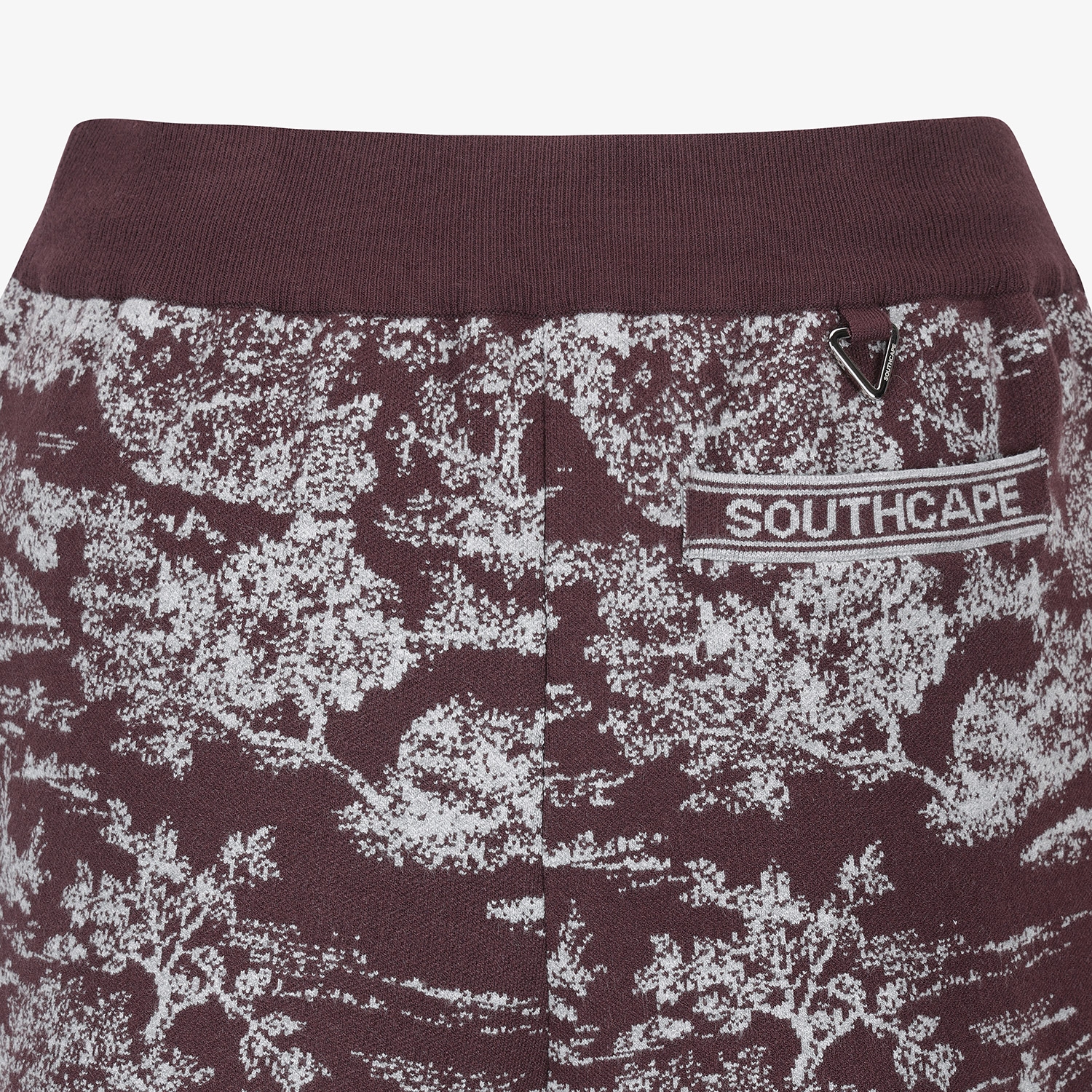 사우스케이프 여성 남해 헤리티지 니트 숏팬츠_와인