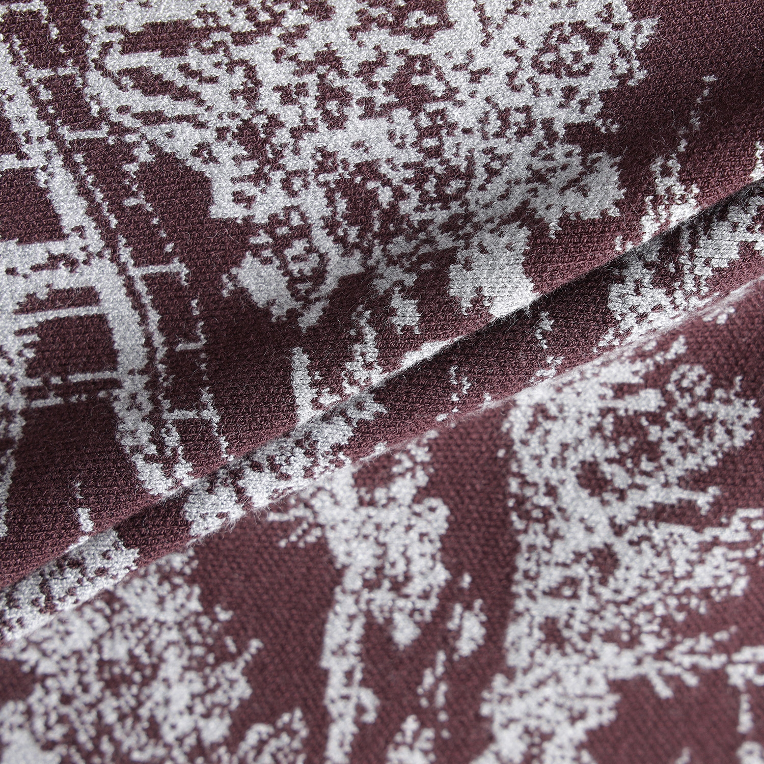 사우스케이프 여성 남해 헤리티지 니트 숏팬츠_와인