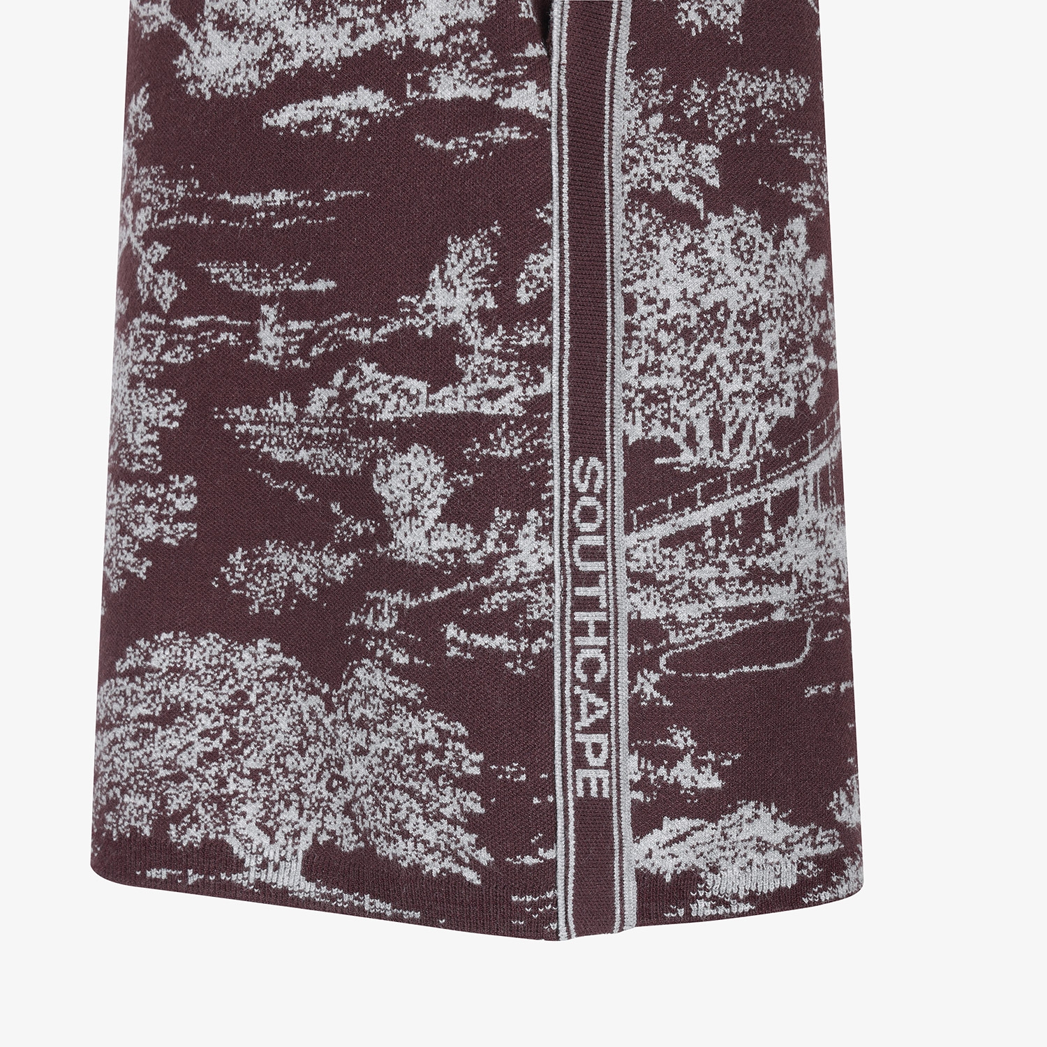 사우스케이프 여성 남해 헤리티지 니트 숏팬츠_와인