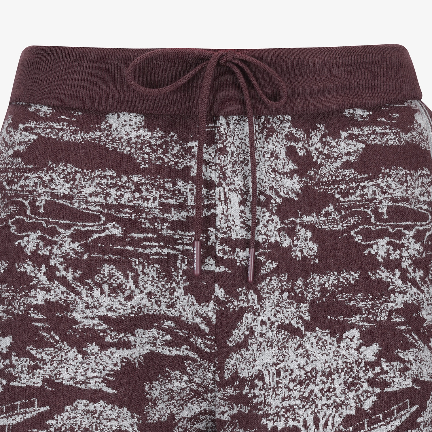 사우스케이프 여성 남해 헤리티지 니트 숏팬츠_와인