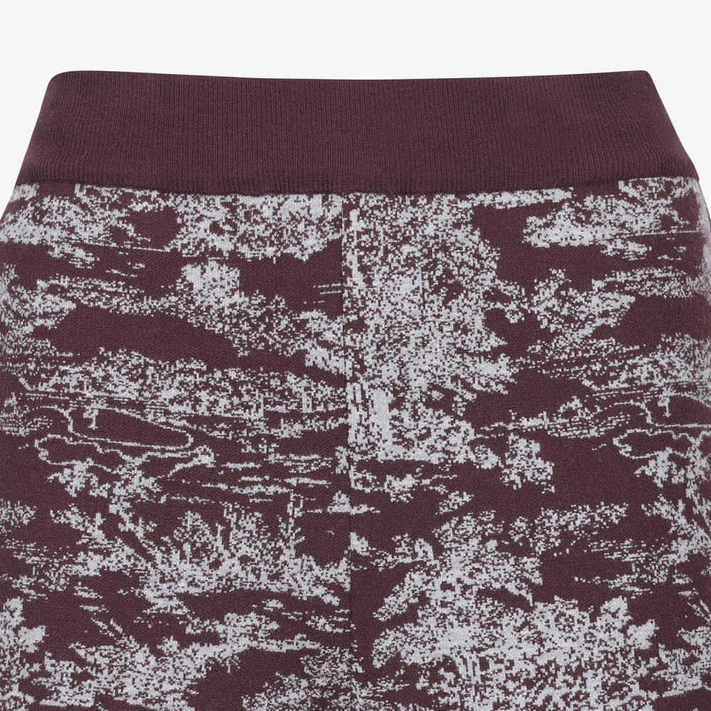 사우스케이프 여성 남해 헤리티지 니트 숏팬츠_와인