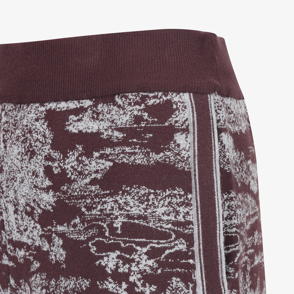 사우스케이프 여성 남해 헤리티지 니트 숏팬츠_와인