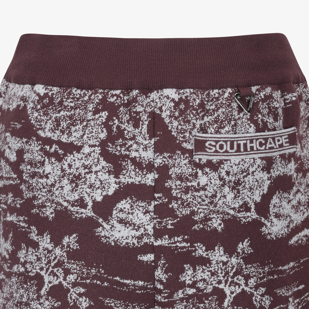 사우스케이프 여성 남해 헤리티지 니트 숏팬츠_와인
