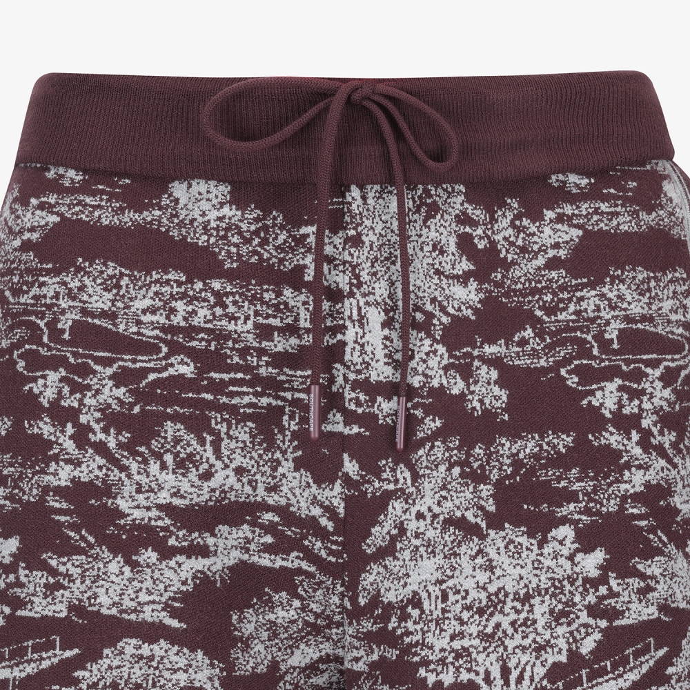 사우스케이프 여성 남해 헤리티지 니트 숏팬츠_와인