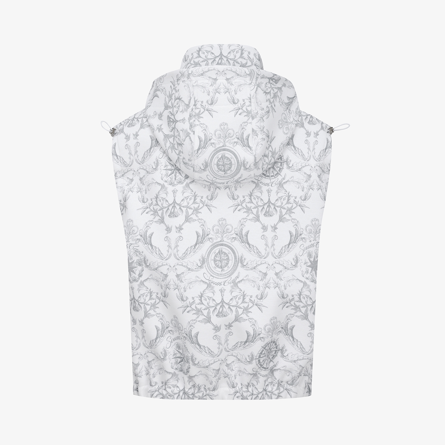 여성 사우스크로스 하이넥 후드 베스트_그레이