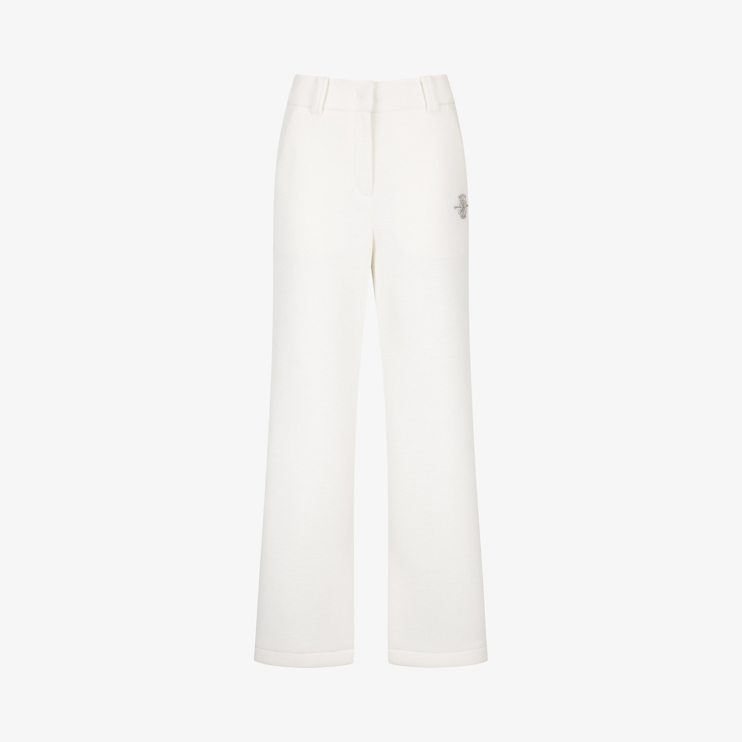 여성 사우스크로스 와이드 저지 팬츠_아이보리