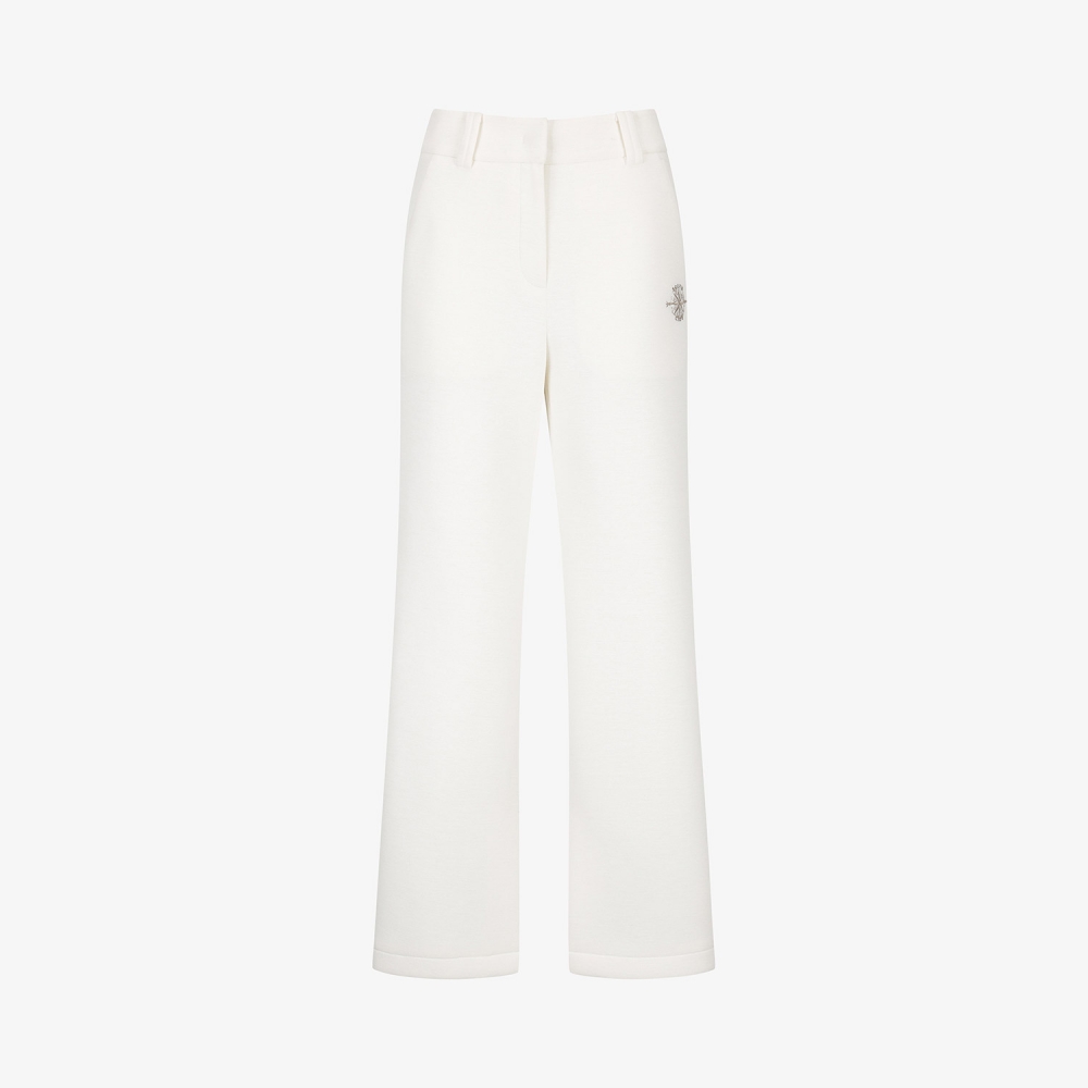 여성 사우스크로스 와이드 저지 팬츠_아이보리