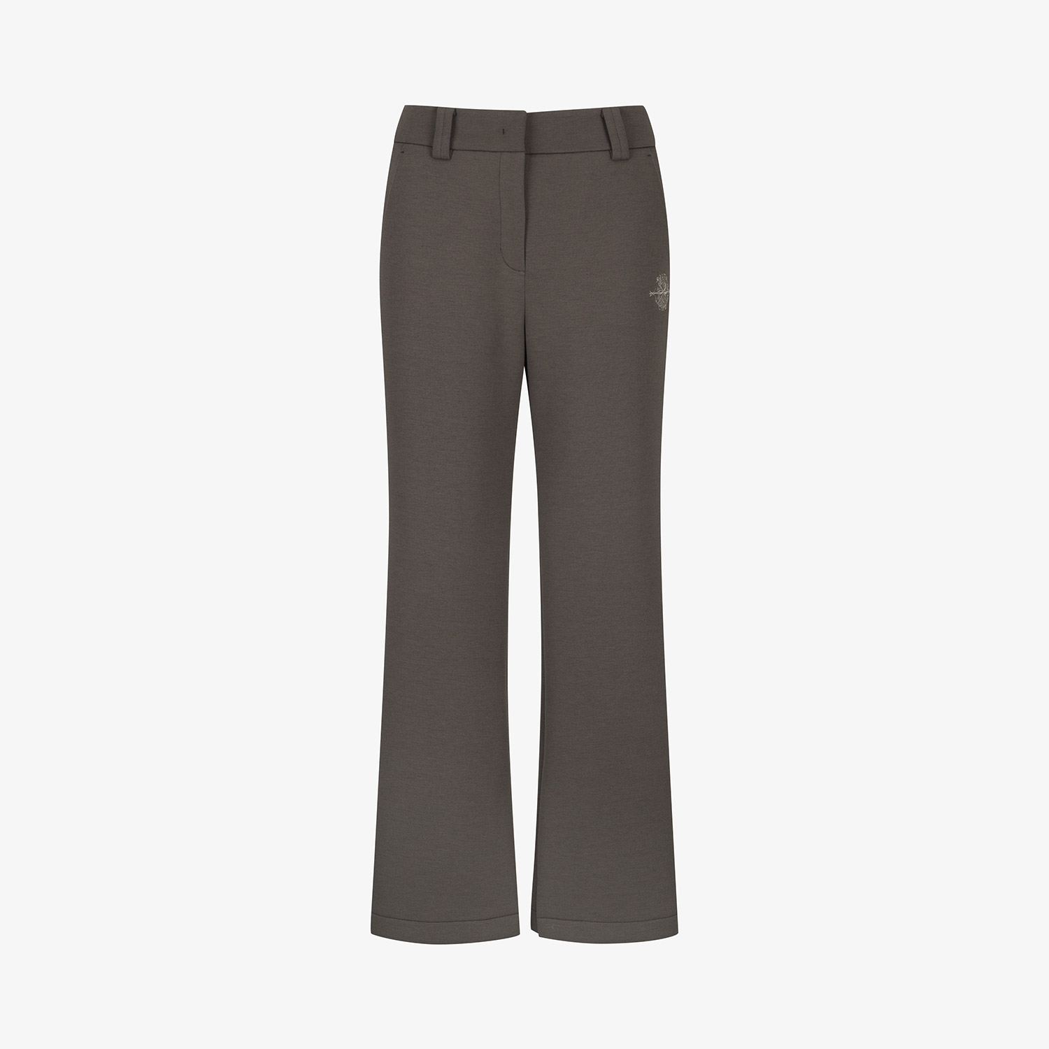 여성 사우스크로스 사이드 배색 라인 팬츠_브라운