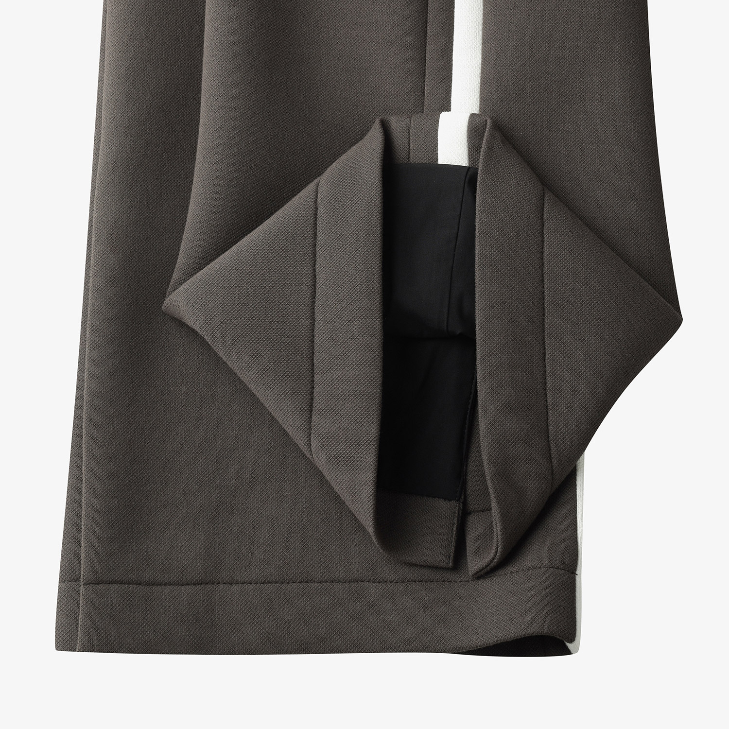 여성 사우스크로스 사이드 배색 라인 팬츠_브라운