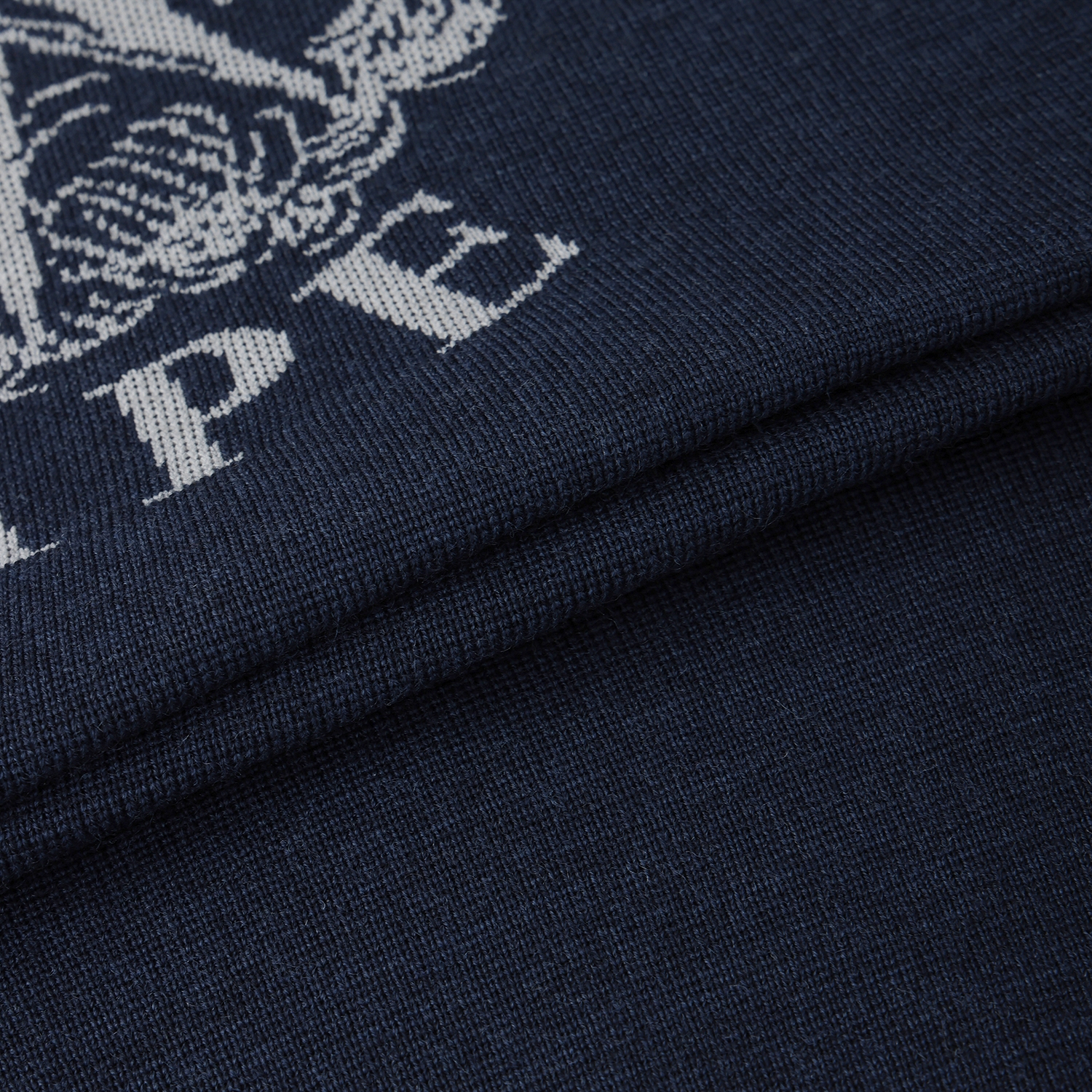 남성 사우스크로스 베이스볼 카라 니트 집업_네이비