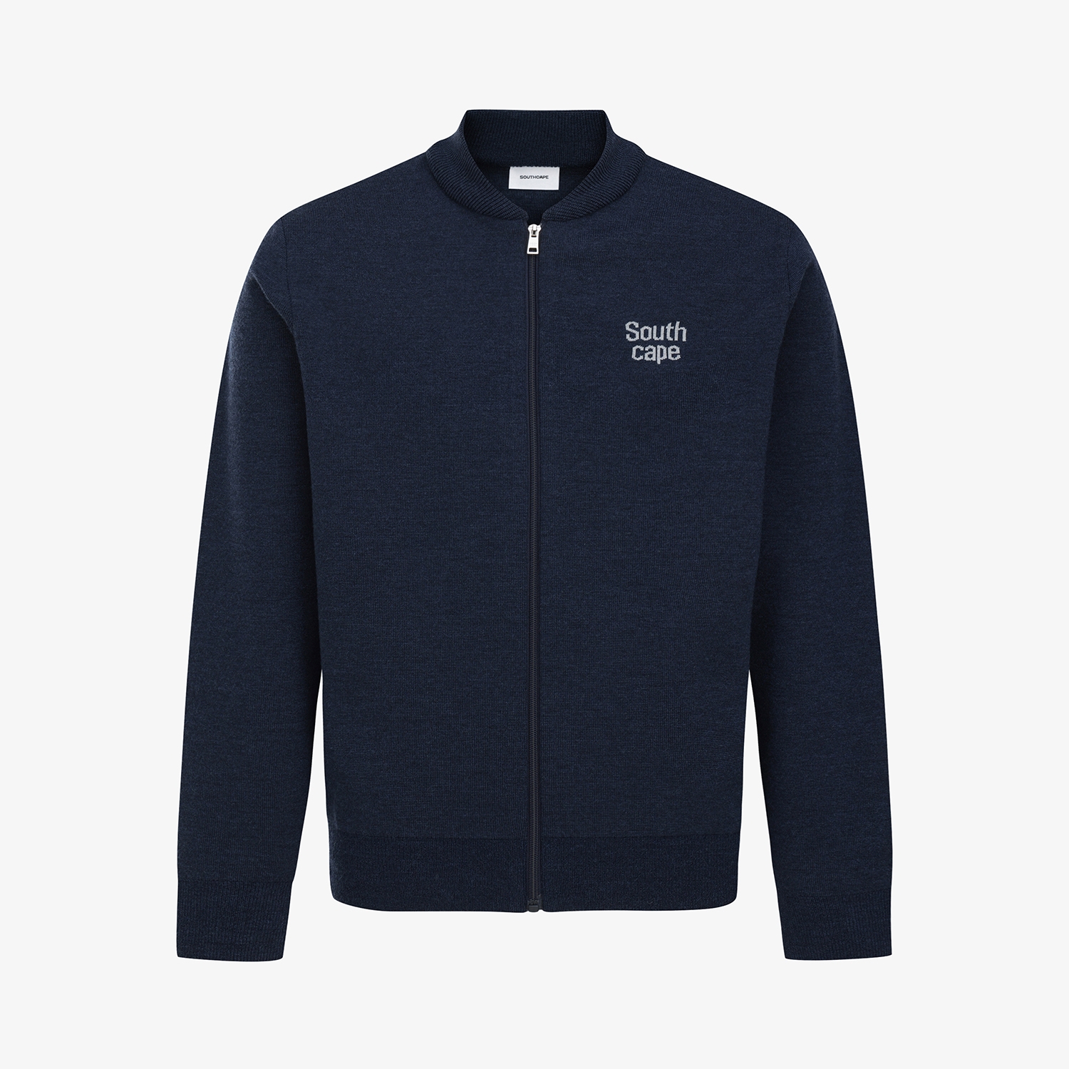 남성 사우스크로스 베이스볼 카라 니트 집업_네이비