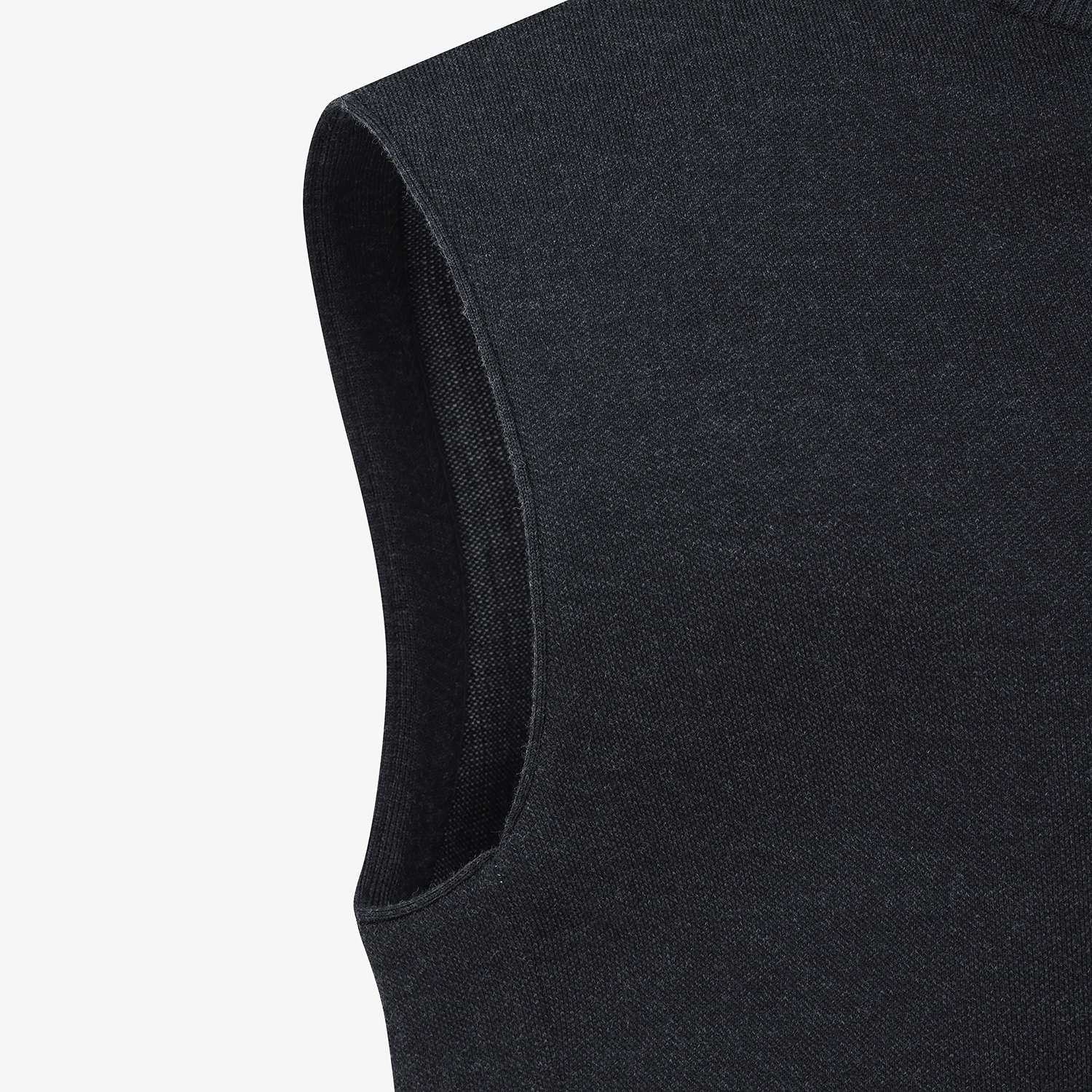 사우스케이프 남성 남해 헤리티지 집업 니트 베스트_다크 그레이