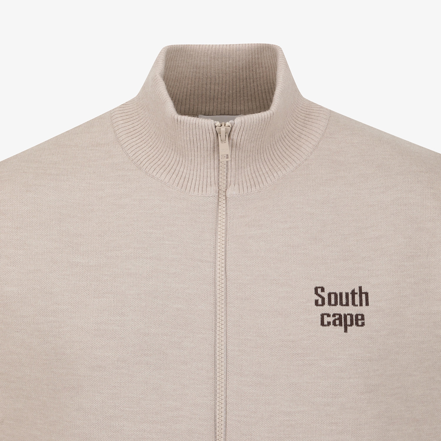 사우스케이프 남성 남해 헤리티지 집업 니트 베스트_라이트 베이지