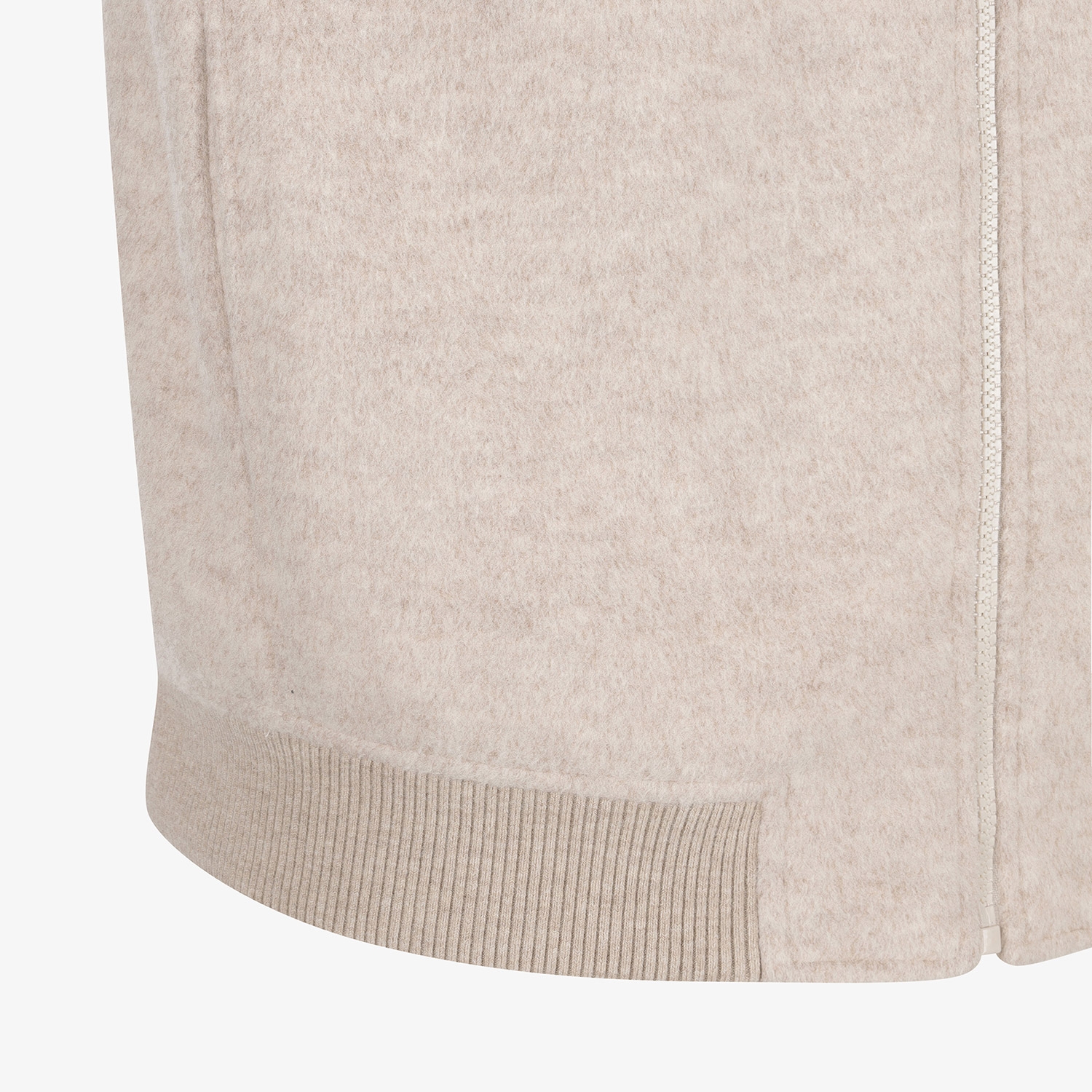 남성 사우스크로스 울 하이넥 집업 베스트_베이지