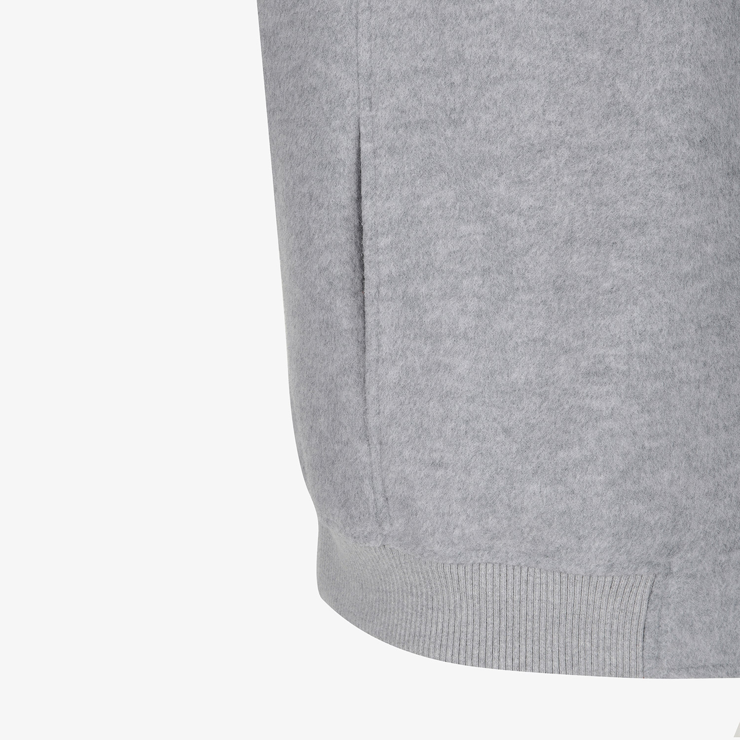 남성 사우스크로스 울 하이넥 집업 베스트_멜란지 그레이