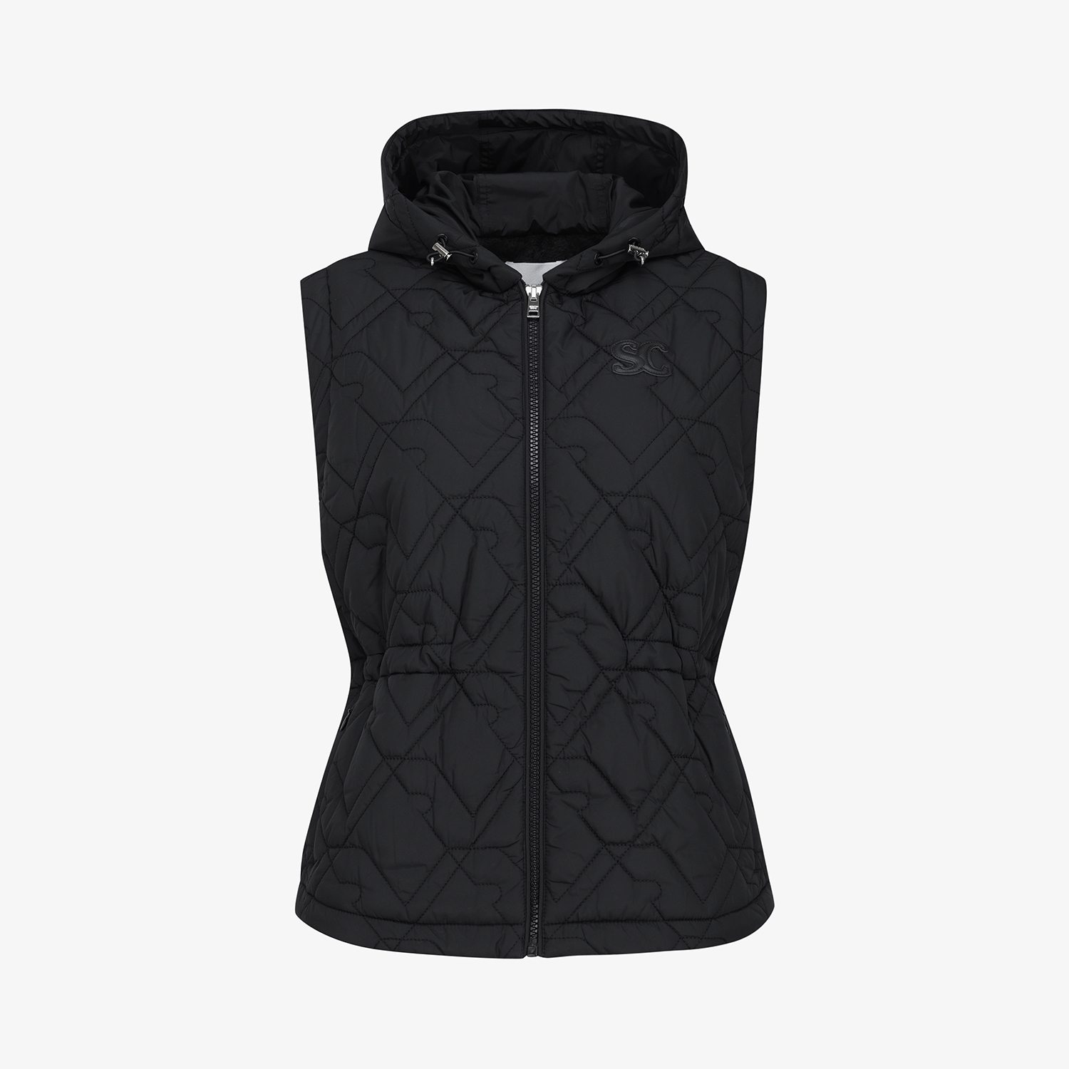 사우스케이프 여성 볼란테 퀼팅 패딩 후드 베스트_블랙