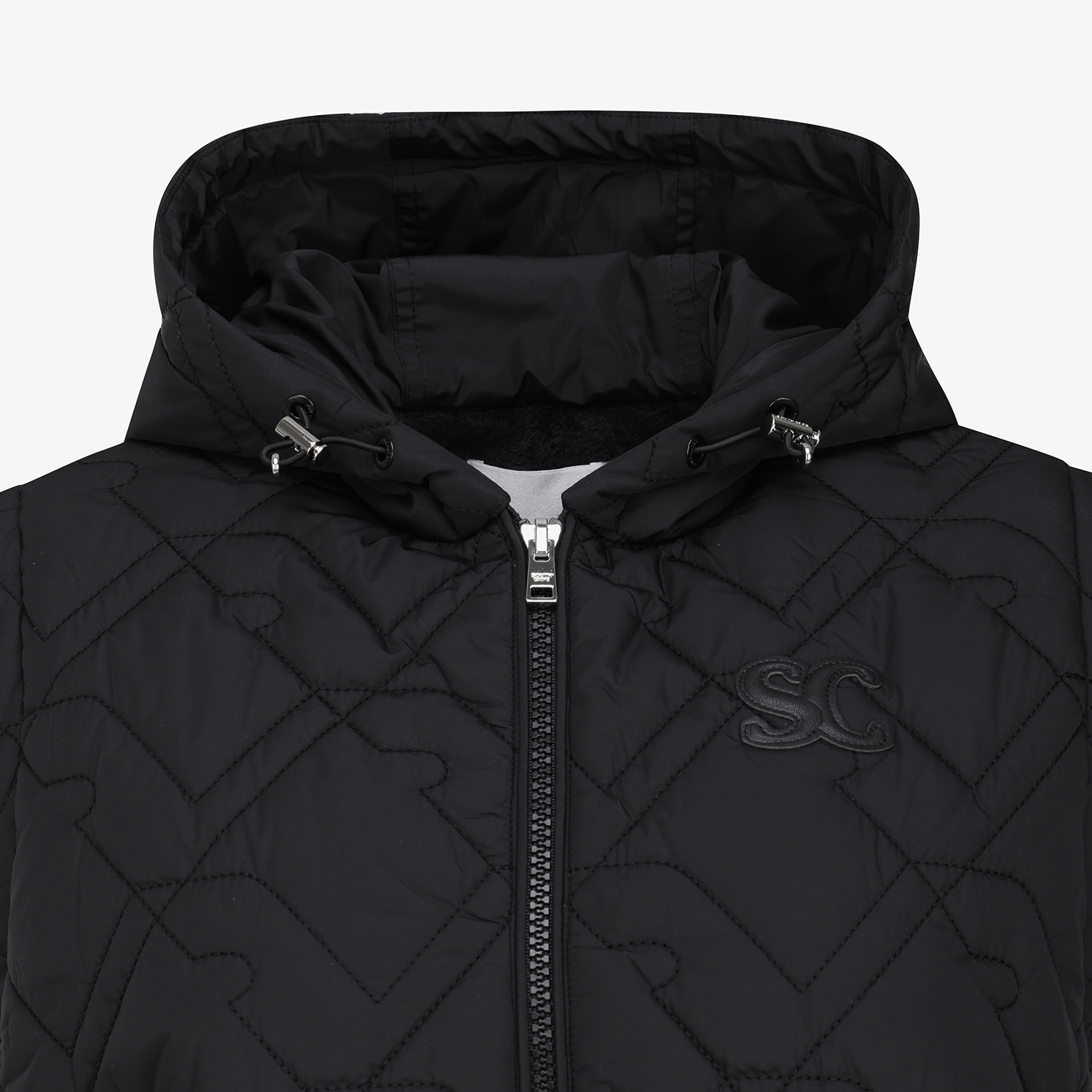 사우스케이프 여성 볼란테 퀼팅 패딩 후드 베스트_블랙