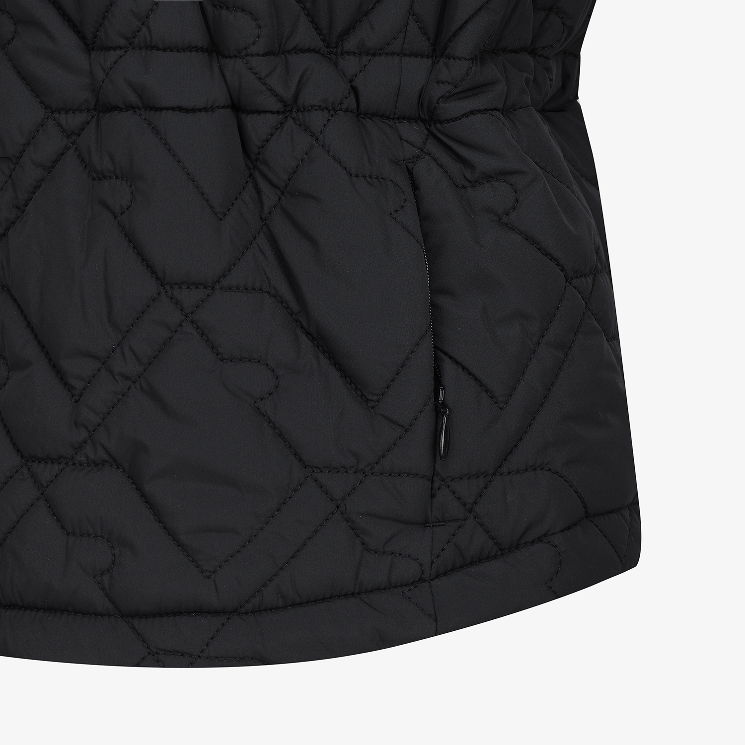 사우스케이프 여성 볼란테 퀼팅 패딩 후드 베스트_블랙