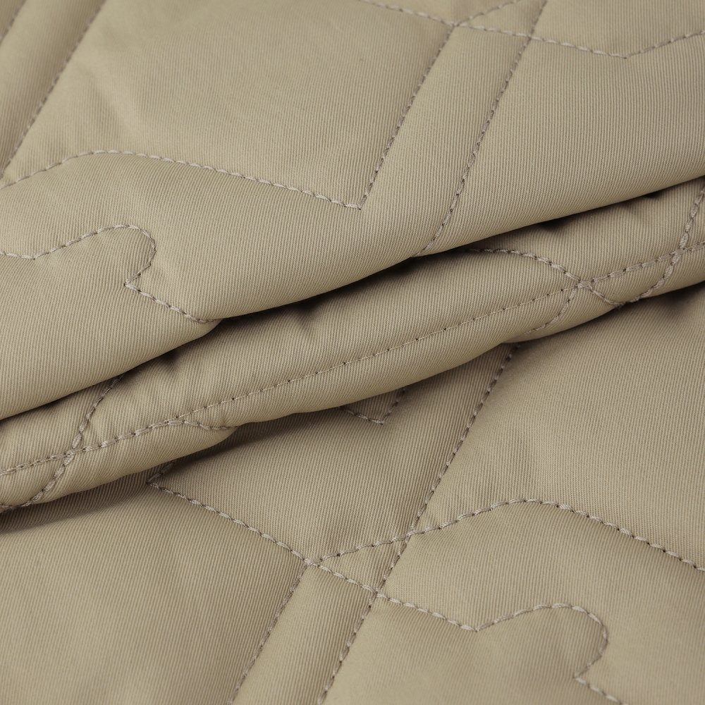 사우스케이프 여성 볼란테 퀼팅 패딩 후드 베스트_카키 베이지