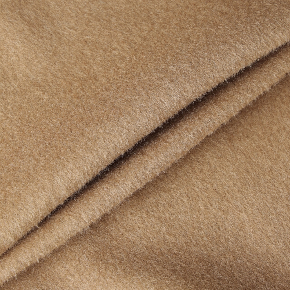 여성 사우스크로스 울 하이넥 집업 베스트_카멜